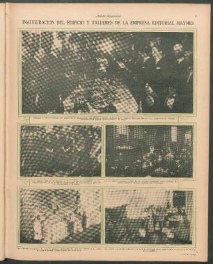 Inauguración del edificio y talleres de la empresa editorial Haynes [Fotografías]