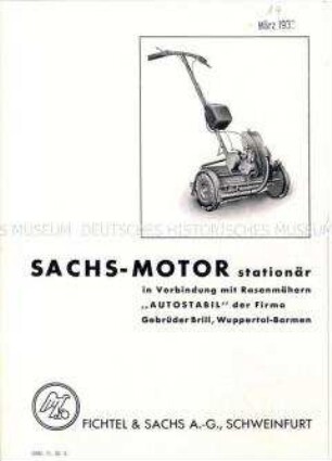 Stationärer Sachs-Motor für Rasenmäher
