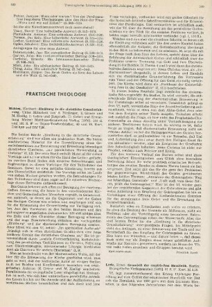 540-541 [Rezension] Lerle, Ernst, Grundriss der empirischen Homiletik