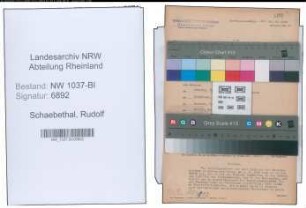 Entnazifizierung Rudolf Schaebethal , geb. 11.01.1895 (Polizeibeamter)