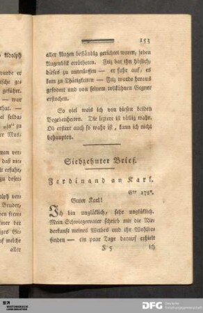 Siebzehnter Brief.