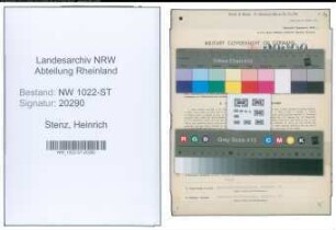 Entnazifizierung Heinrich Stenz , geb. 13.01.1896 (Vertreter)
