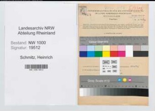 Entnazifizierung Heinrich Schmitz, geb. 13.10.1902 (Baecker)