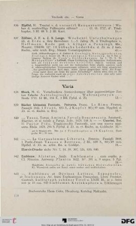 Varia (Nr. 838-860)