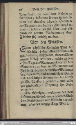 Von den Ablässen