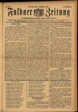 Ausgabe vom Samstag, den 03. November 1894.