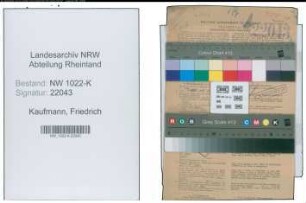 Entnazifizierung Friedrich Kaufmann , geb. 11.05.1892 (Feuerwehrmann)