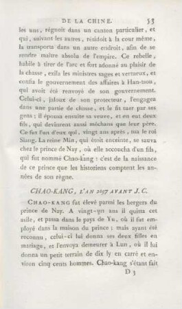 Chao-kang, l'an 2097 avant J.C.