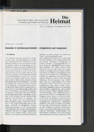 Nr. 5 101. Jahrgang Neumünster, Mai 1994