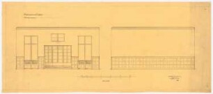 Wohnhaus Kretzer, Berlin-Tiergarten: Speisezimmer: 2 Wandansichten der Längswände 1:25