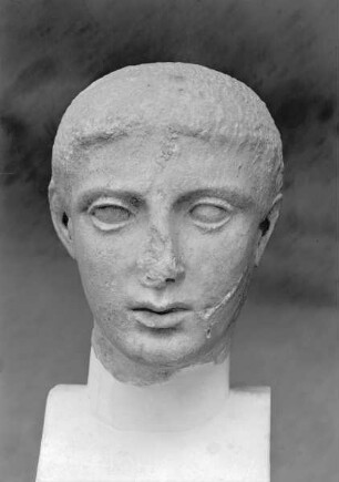 Südmetope 6: Kentaur und Lapith — Kopf des Lapithen