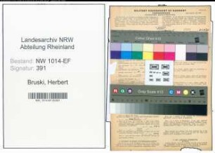 Entnazifizierung Herbert Bruski , geb. 06.08.1909 (Buchhalter)