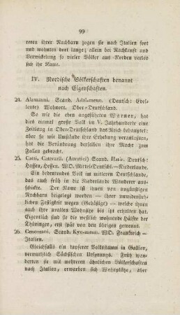 IV. Nordische Völkerschaften, benannt nach Eigenschaften.