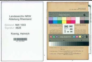 Entnazifizierung Heinrich Koenig , geb. 12.05.1914 (Arbeiter)