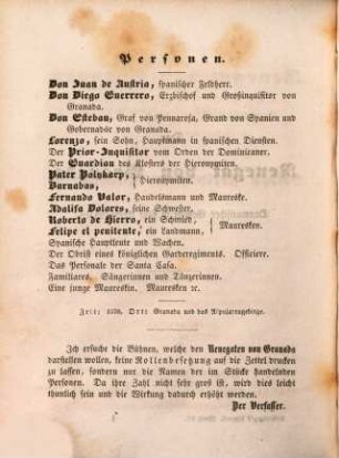 Sämmtliche Werke : in zwanzig Bänden ; [mit dem Bildnis des Verfassers]. 15, Der Renegat von Granada