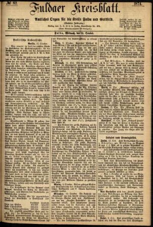 Ausgabe vom Mittwoch, den 14. Oktober 1874.