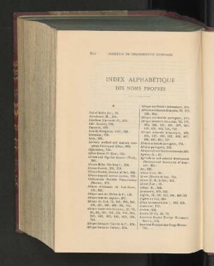 Index Alphabétique des Noms Propres