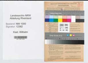 Entnazifizierung Wilhelm Kast, geb. 15.02.1891 (Landesoberinspektor)