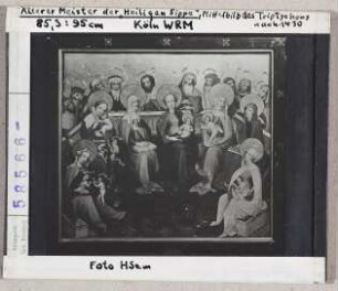 Älterer Meister der Heiligen Sippe: Mittelbild des Triptychons. Köln, Wallraff-Richartz-Museum