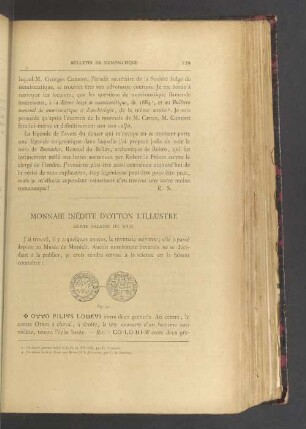 Monnaie inédite d'Otton l'Illustre comte palatin du Rhin