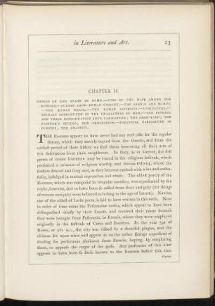 Chapter II. Origin of the stage in home.