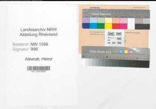 Entnazifizierung Heinz Alexnat , geb. 30.04.1910 ()