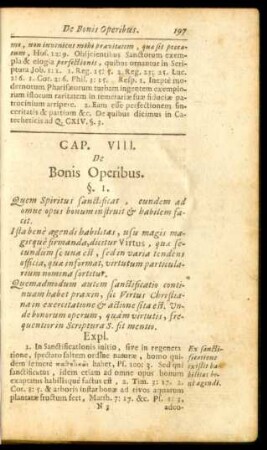 Cap. VIII. De Bonis Operibus.