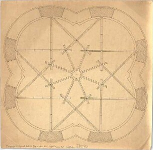 Hoffstadt, Friedrich; Mappe: Dachstühle, Ornamentik etc. - Kirchenschiff (Detail)