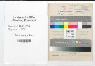 Entnazifizierung Ilse Pasternack , geb. 18.11.1921 (Aerztin)
