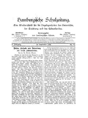 Wesen, Aufgabe und Bedeutung der freien Lehrervereine : (Schluß)