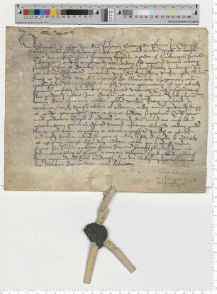 Präsentation für Propst Sartoris. Hartwich Viscule für eine Vikarie am Cosme und Damiani Altar in der Crypta der Nicolaikapelle [lat].
