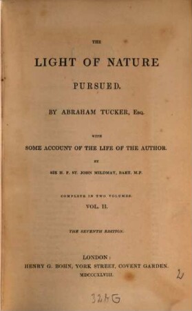 The light of nature pursued, 2
