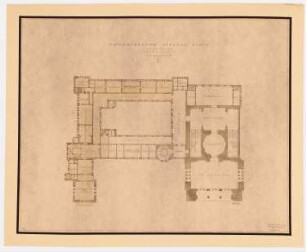 Schloss Posen, Posen Umbau: Grundriss 1. OG Variante 1, 1:200