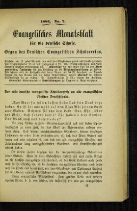 ¬Der¬ erste deutsche evangelische Schulkongreß an alle evangelischen Christen Deutschlands