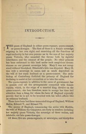 Lives of the queens of England : From the norman conquest. Abridged ed.