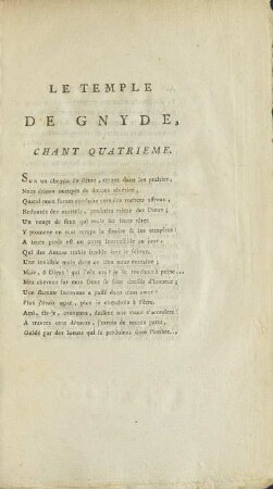 Le Temple De Gnyde, Chant Quatrieme.