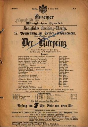 Königliches Hof- und Nationaltheater. 1877