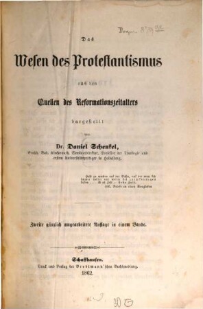 Das Wesen des Protestantismus aus den Quellen des Reformationszeitalters