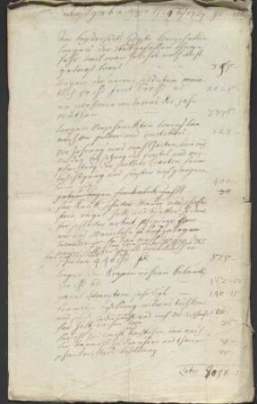 Notizen zur Stadtrechnung 1726/27
