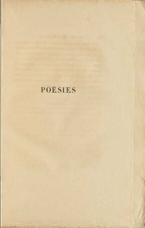 Poésies.