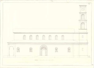 Gärtner, Friedrich von; München; St. Ludwig (Ludwigskirche) - Ansicht