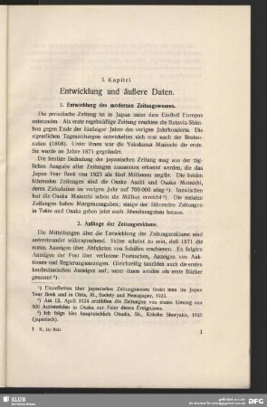 1. Entwicklung des modernen Zeitungswesens