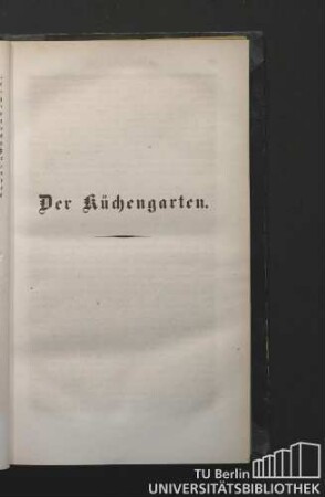 Der Küchengarten.