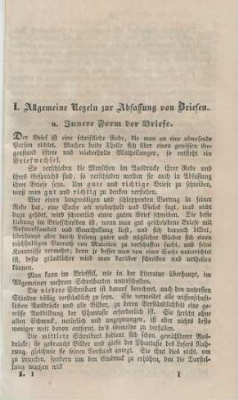 I. Allgemeine Regeln zur Abfassung von Briefen