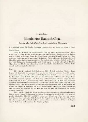 Abteilung 2. Illuminierte Handschriften