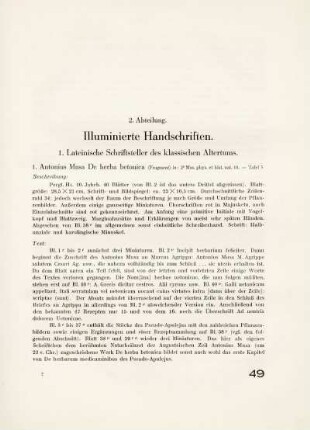 Abteilung 2. Illuminierte Handschriften