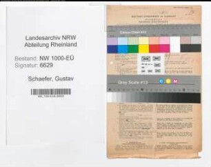 Entnazifizierung Gustav Schaefer, geb. 05.04.1888 (Angest.)