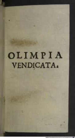 Olimpia vendicata