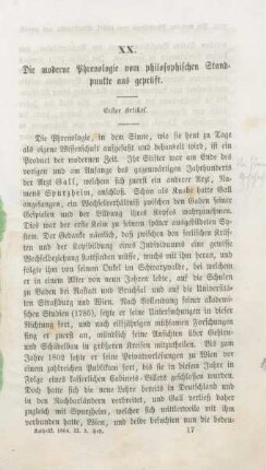 257-273 Die moderne Phrenologie vom philos. Standpunkte aus geprüft : erster Artikel