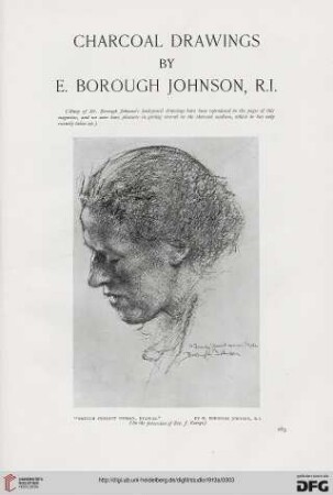 Charcoal drawings by E.  Borough Johnson